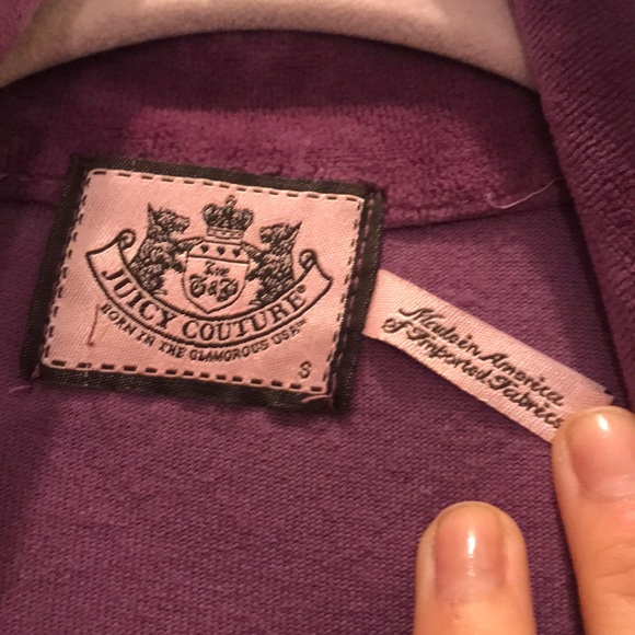 Juicy Couture purple mock neck hoodie size S - Picture 4 of 7